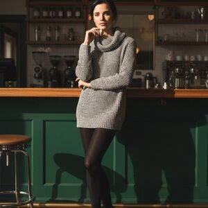 Abercrombie & Fitch Marled Knit Turtleneck Sweater
